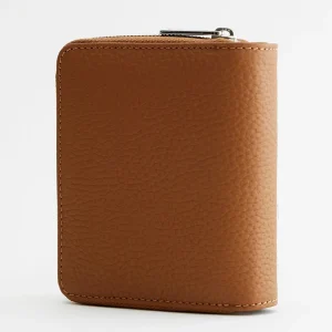 Bi-fold zip-around wallet